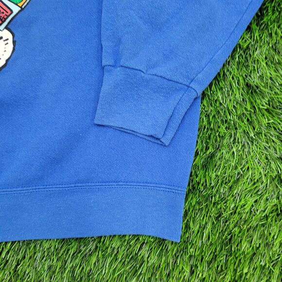 Vintage Teddy Bear Sweatshirt Womens XL 24x22 Blue - Picture 4 of 12